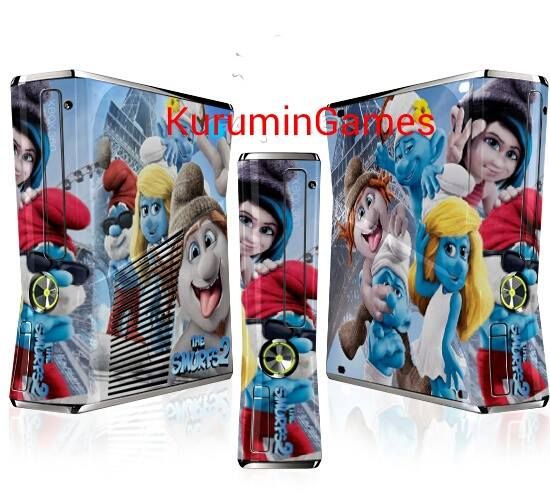 Skin XBOX 360 Slim 79 - The Smurfs Xbox 360