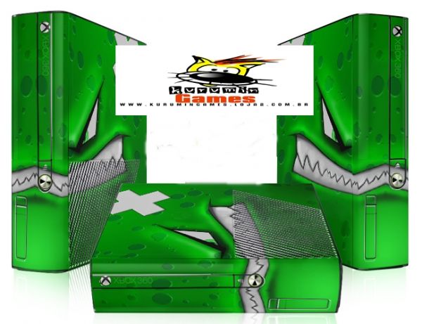 Skin XBOX 360 Super Slim 12 - Green Monster