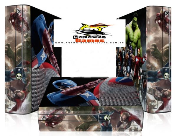 Skin XBOX 360 Super Slim 23 - The Avengers Captain Americ